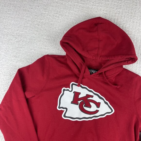 KANSAS CITY CHIEFS Hoodie Sweatshirt Men's Medium NFL Football Pullover Red - Picture 3 of 14
